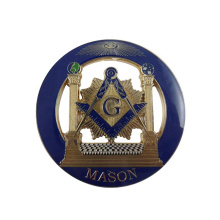 popular round high quality masonic items zinc alloy decorate car emblem